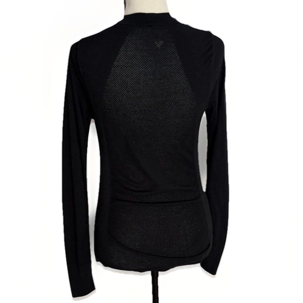 Athleta‎ Foresthill Wool Ascent Top Black Small Mesh Back - Picture 5 of 9